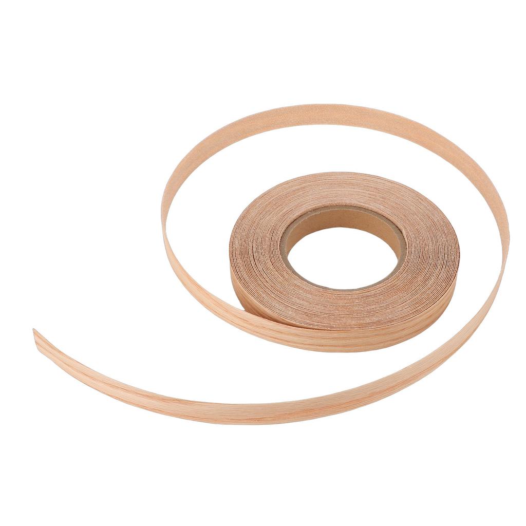 Edges Banding Strip 1.9cm Wide 15m   Red Oak Pre Glued Iron On Wood Veneer Tape with Hot Melt Adhesive for Cabinet Furniture