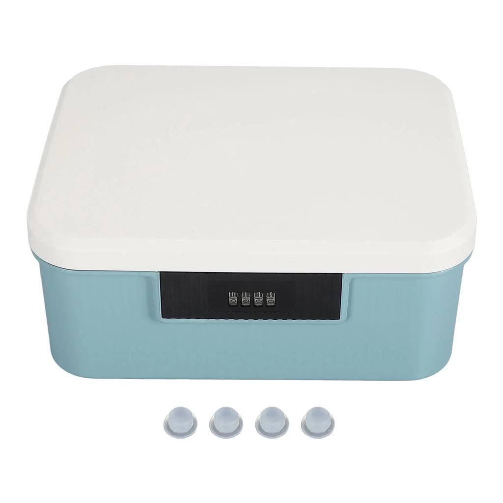 9L Capacity Lockable Storage Trunk Lockable Storage Trunk for Files Document Organizer Double Layer Password Storage Locking Box