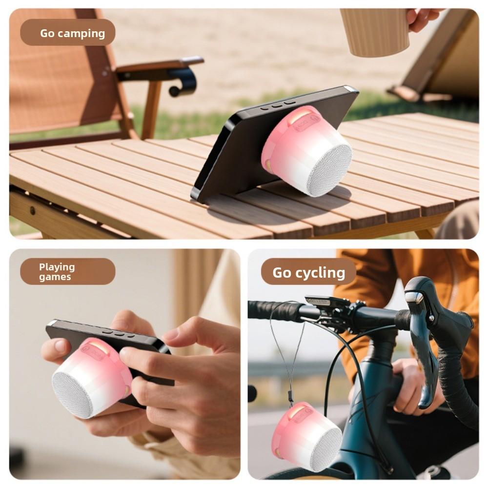 Tiefer Bass Magnetischer Mini-Lautsprecher Anti-Verloren Tragbare Soundbox RGB-Lichtlautsprecher Telefonständer