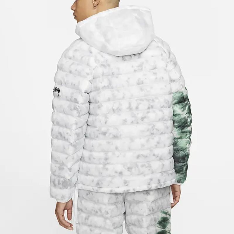 Jachetă din bumbac cu glugă cu mânecă lungă Stussy X Nike pentru bărbați, gri DC1085-101