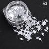 Shiny Silver Sequins Mix Shapes Star Letter Nail Glitter Slice Nail Art Stickers Decals Manicure Paillette Charms
