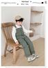 2026 Kids' Down Cotton Pants: Warm Autumn/Winter Overalls for Boys & Girls, Solid Colors.