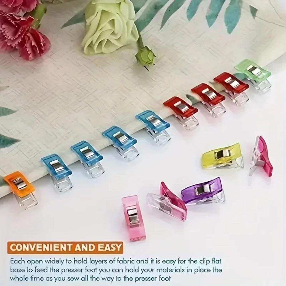 50-500PCS Multipurpose Mixed Color Clip 50Pcs Sewing Clips Plastic Garment Clothing Pin Knitting Paper Storage Fabric Sewing Craft Tool