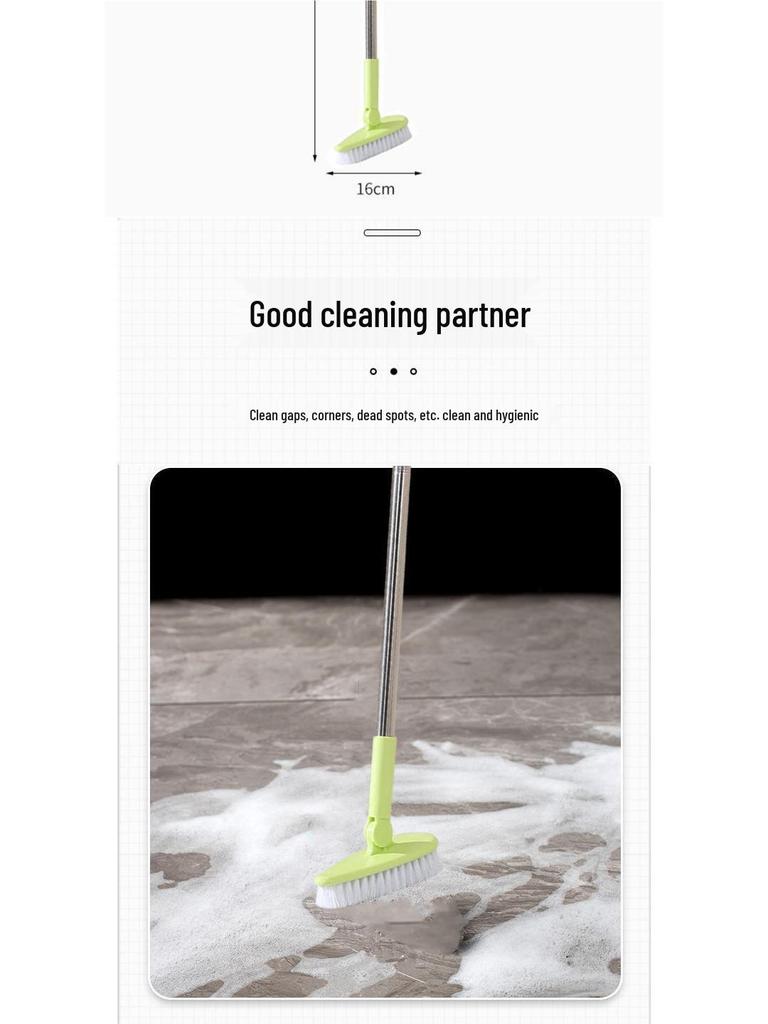 Ergonomic Grout & Toilet Cleaning Brush with Long Handle