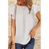Summer new jacquard chiffon shirt for women, loose fit, round neck, pullover, short sleeve T-shirt