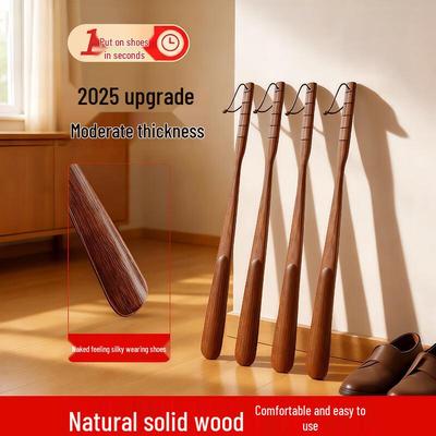 70cm Long Handle Solid Wood Shoehorn
