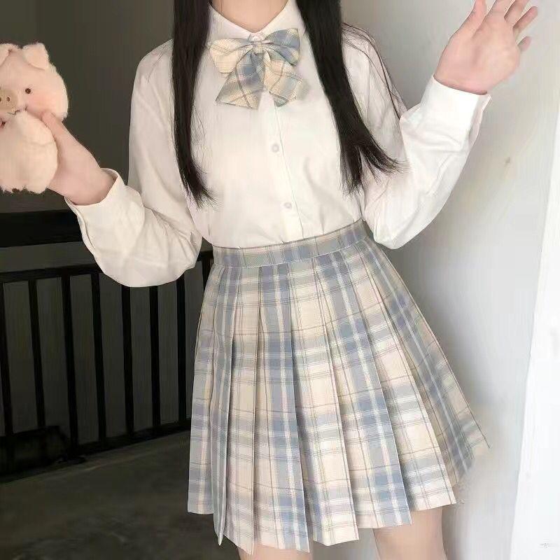 Authentic Japanese JK School Uniform Set - Gentle Cut Sailor Suit with Pleated Skirt