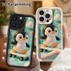 Phone Case: 2D Flat Design, Suitable for iPhone 18 17 16 15 14 13 Pro Protective Case, Little Skateboarding Penguin, Perfect Christmas and Halloween H