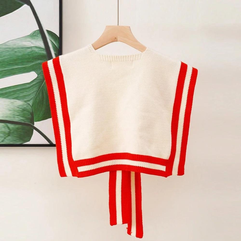 Solid Color Neck Shawl Warm Detachable Collars Scarf New Knitted Shawl Autumn Winter