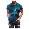 Men's Street Fashion Casual Interesting Design Printed Round Neck  Short Sleeve