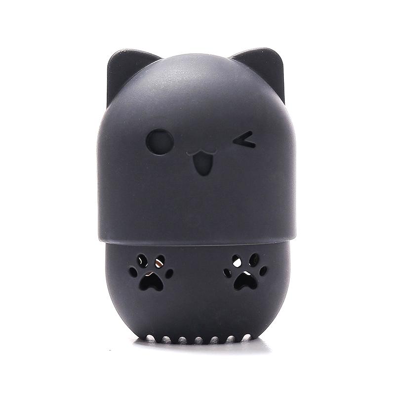 

Мягкий силиконовый косметический блендер, держатель для спонжа, косметическая пудра, держатель для блендера, спонж для макияжа, чехол для сушки яиц, портативная коробка чёрный