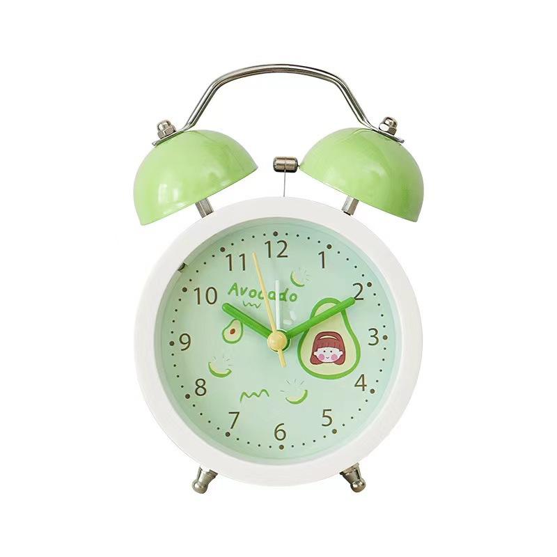 1 Inch Silent Alarm Clock, Candy-colored Bell Clock, Multi-function Luminous Clock for Students, Small Clock