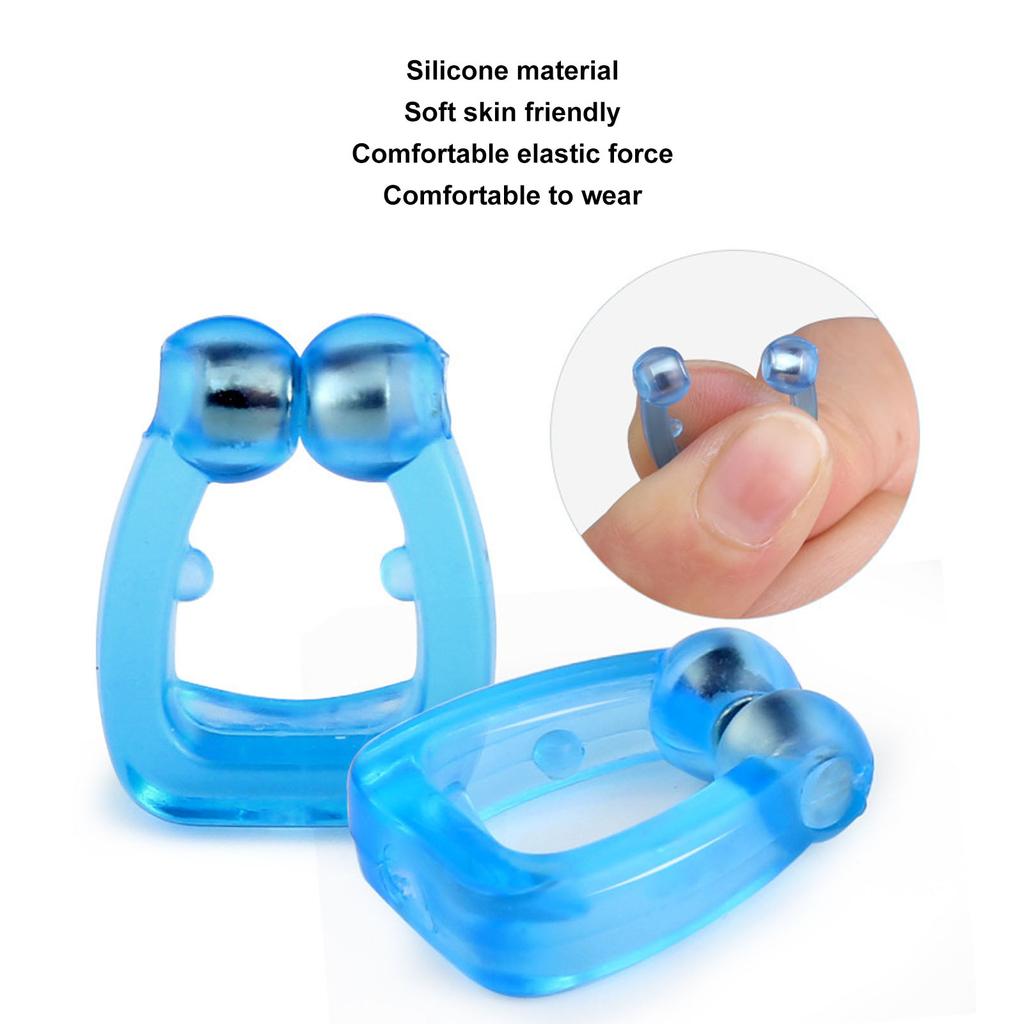 6pcs Mini Magnetic Snore Clip Unisex Portable Soft Silicone Magnetic Snore Clip for Women Men