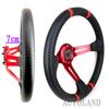 ALTEED Sports Steering 350mm Deep Cone Red Spokes with Carbon Fiber for Aftermarket Cars Wheel, Model, Design,