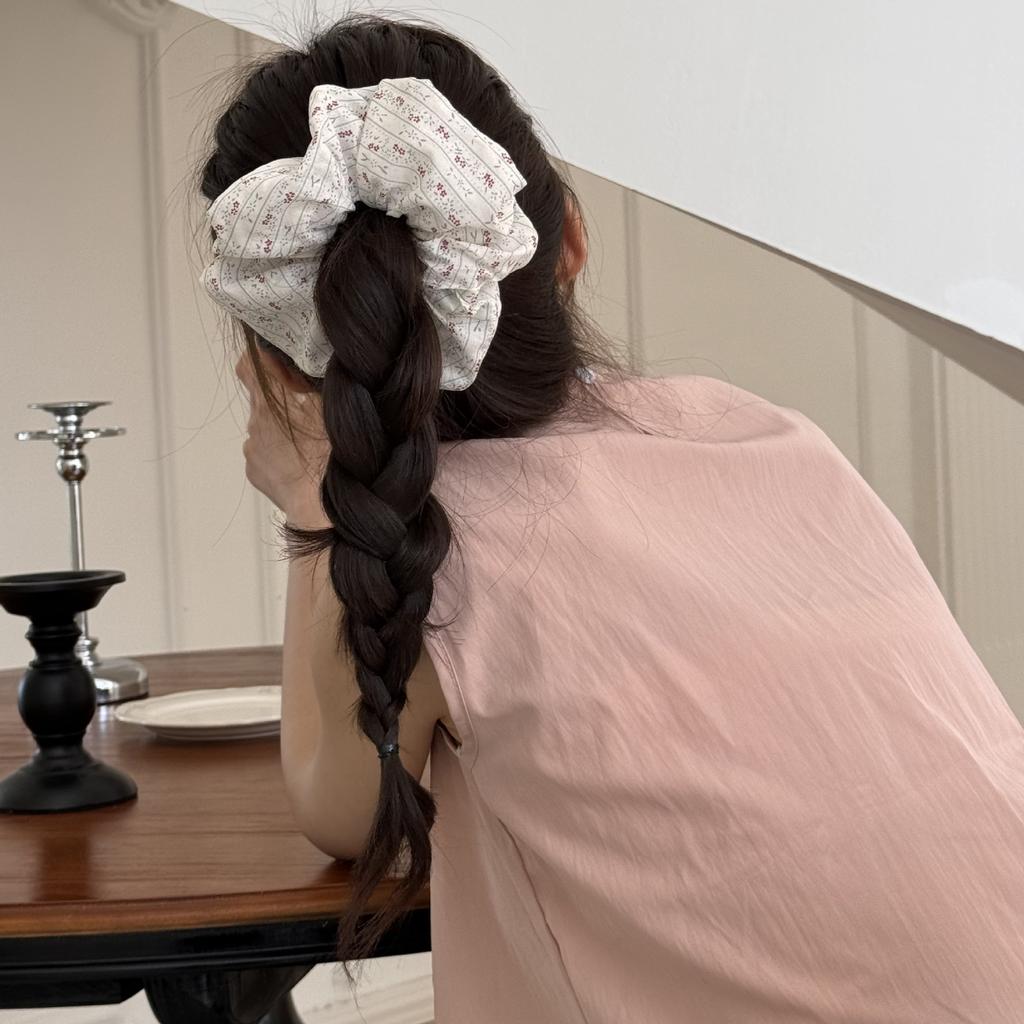 Large hair tie korean accessories elastic rubber bands for women girl flowers fascinators elegant vintage adults leading fashion