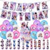 K-pop Demon Hunters Party Favors Cupcake Toppers Anime Demon Hunting Card Group Postcard Stickers Banner Balloon Christmas
