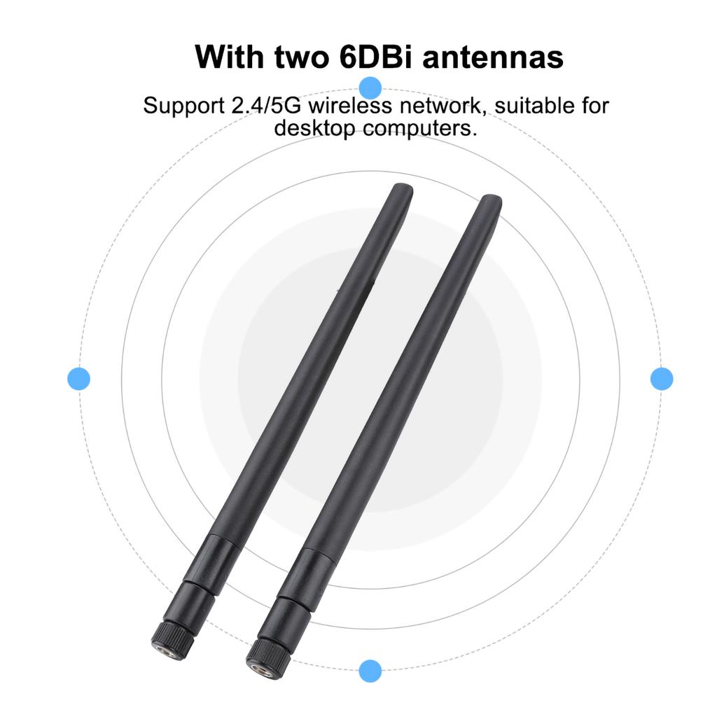 2PCS M.2 NGFF Network Card Cable and 2x 6DBi Antenna for Intel 9260NGW  7265AC 9650AC  BCM94360