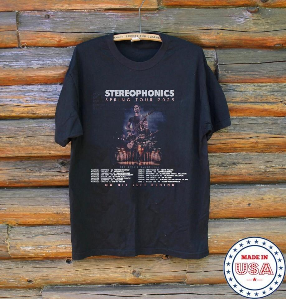Stereophonics Band No Hit Left Behind Tour 2025 T Shirt Full Si S