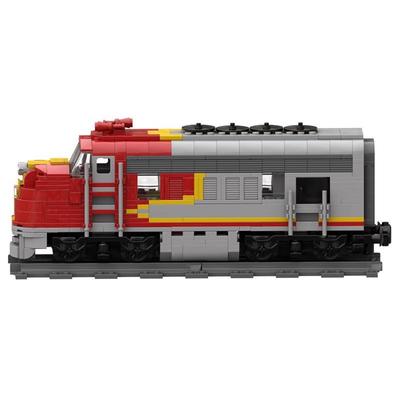 Santa Fe Super Chief Pociąg Ciężki Zestaw Klocków Budowlanych Cegiełki Torów Kolejowych dla Dzieci Dorosłych Zabawki
