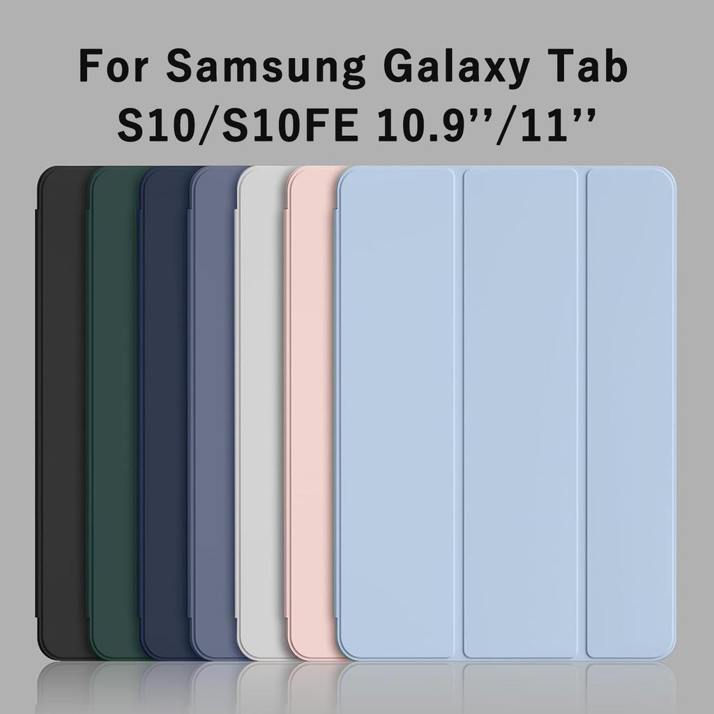 For Samsung Galaxy Tab S10/S10 FE 11'' 10.9'' SM-X720 SM-X520 Tri-fold Flip Case Magnetic Stand PU Leather Protective Cover