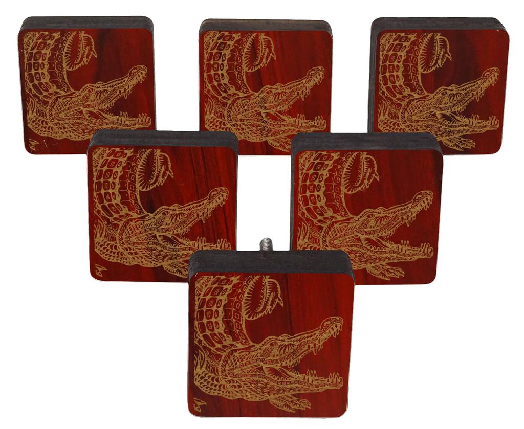 IBA Indianbeautifulart Brown Engraved Knobs 10 Pc Furniture Wooden Scallop Knobs Rustic Drawer