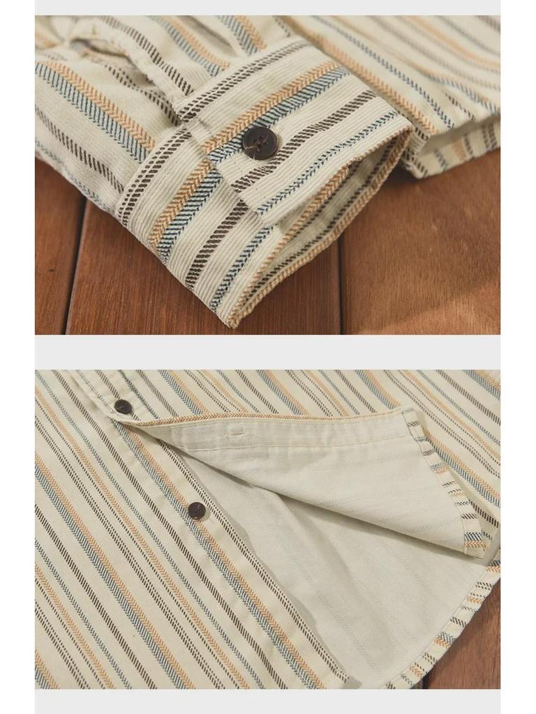 Men's Z221 Striped Long Sleeve Casual Shirt