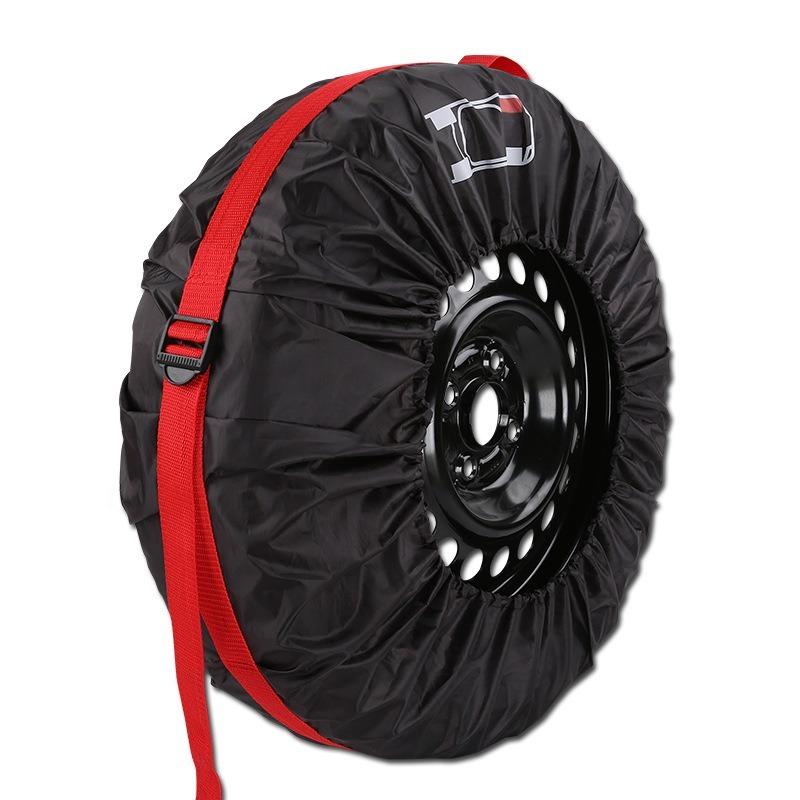 4Pcs/Lot Universal Car Spare Tire Covers Case Tires Storage Bags Auto Wheel Tires Storage Bags Vehicle Tyre Waterproof Polyester Bag