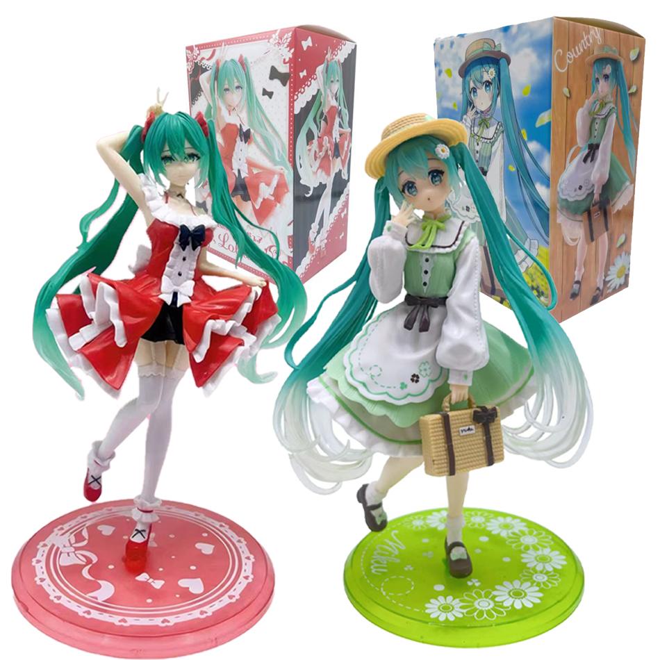 20cm taito fashion hatsune miku country anime figure toys action statuette pvc model collection doll birthday present