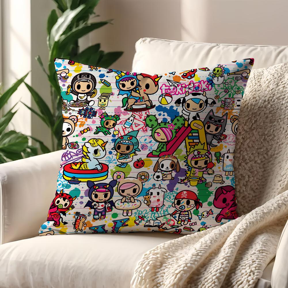 

Роскошный мультфильм T-Tokidoki B Наволочка для подушки для дома, дивана, гостиной, офиса, магазина, обложка для печати, комфорт, украшение, скандинавская простота 66x66cm