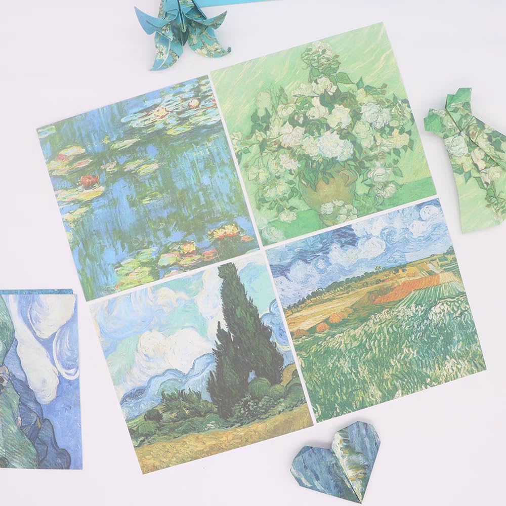 Bethany Home Origami 300 Craft DIY Origami 5 for Thousand with Oil Painting Patterns Paper, Sheets, 14.7cm Square, Paper, Paper, Double-Sided Paper,