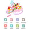37 Pcs DIY Cutting Birthday Party Cake Toy Set Pretend Play Kitchen Food Toys Set Girls Boys Gift