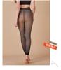 Women's Sheer Fleece-Lined Nine-Point Leggings: Fake Transparent, Autumn/Winter, Thickened, Warm, Plus Size, One-Piece Pantyhose.