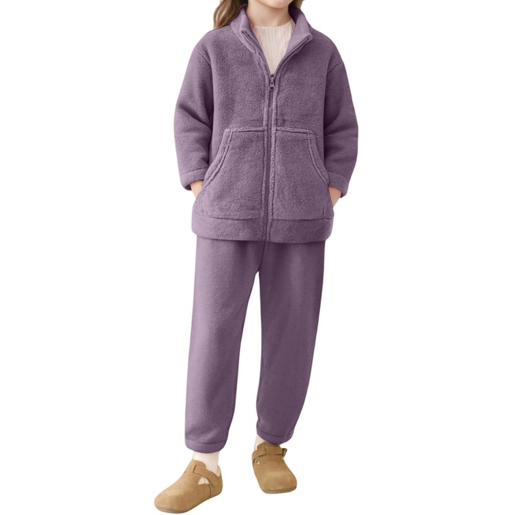 Big Kids' Flannel Set - Fleece Lined Thermal Pajamas