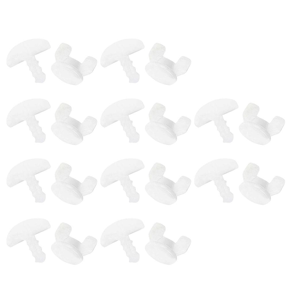 10Pcs Plastic Curtain Rail Stops Intermediate Locks for Home and Hotel Use Without Tool