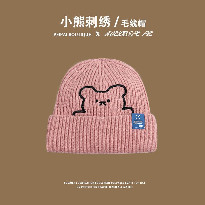 

Cute wool hat female warm and cold ear protector cold hat student travel head hat male M（56-58cm）