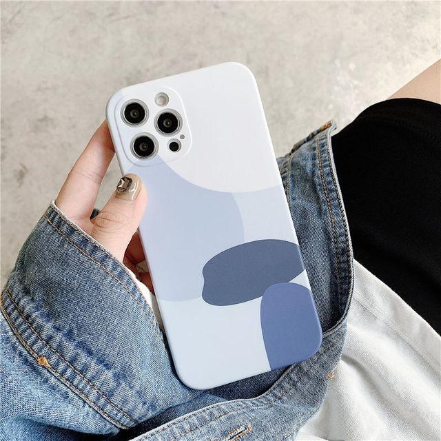 Art Abstract Geometry Ins Style Phone Case For Iphone 12 13 11 Pro Max Xr Xs Max X 7 8 Plus Se 2 12pro 11 14 Pro Graffiti Cover