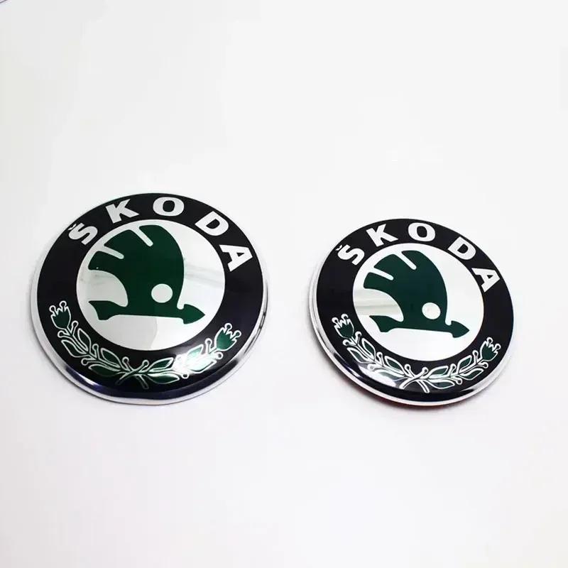 80mm/90mm/100mm Front- und Heckembleme für SKODA Octavia Fabia Superb Rapid Scala Yeti Kodiaq Karoq Kamiq