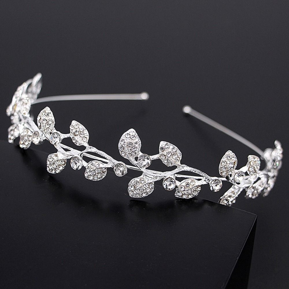 Zinc Zinc Alloy Material Wedding Hair Accessories Gold Silver Color Tiara Headpiece  Bridal Dress