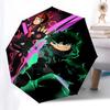 1pc My Hero Academia Dabi & Midoriya Izuku Outdoor Umbrella - Automatic Opening/Closing, Portable 3-Fold Design with 8-Rib Iron Frame - Perfect Gift f