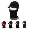 Men's Winter Wool Hat: Warm Knitted One-Piece with Face and Neck Protection for Outdoor Cycling