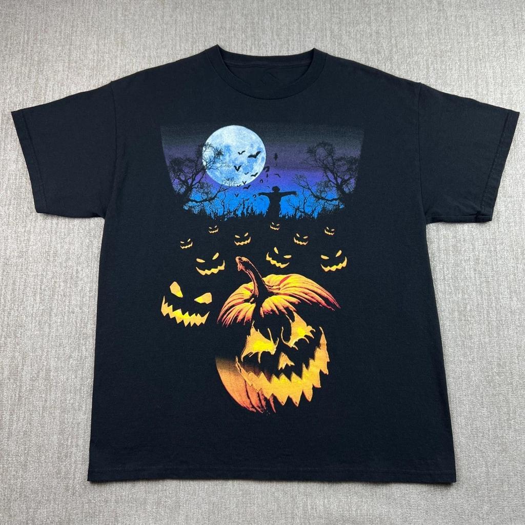 Halloween T-Shirt Jack O Lantern Scarecrow Spooky Season Tee Horror