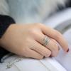 Artistic Korean Style 925 Sterling Silver Adjustable Vintage Ring for Women