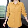 Plus-size Plaid At All Seasons Fashion Casual Loose Thin Slim Długi rękaw Odzież wierzchnia Damski płaszcz sztruksowy na każdy mecz S-3XL