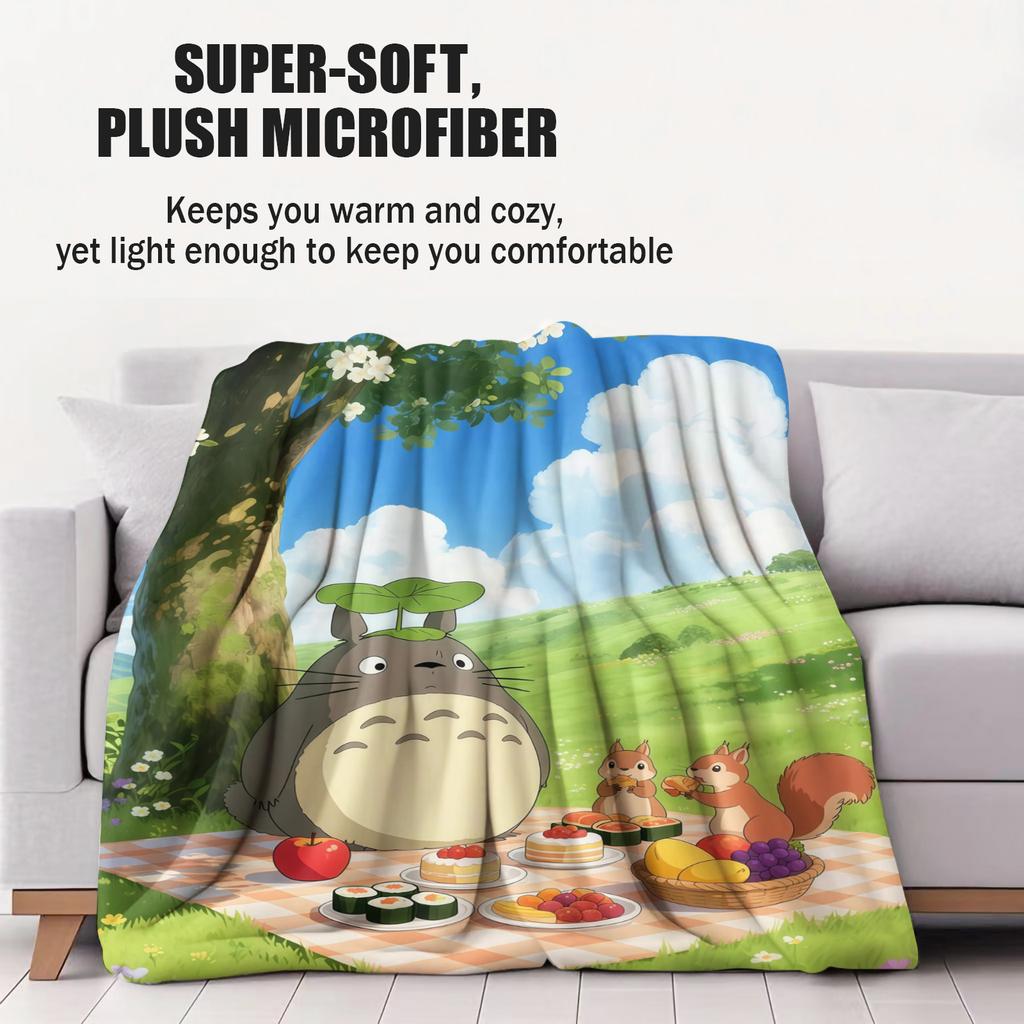 Hayao Miyazaki Classic Anime Blanket For Office Travel Comfort Leisure Camp Travel Multifunctional Universal Blanket Fan Gift
