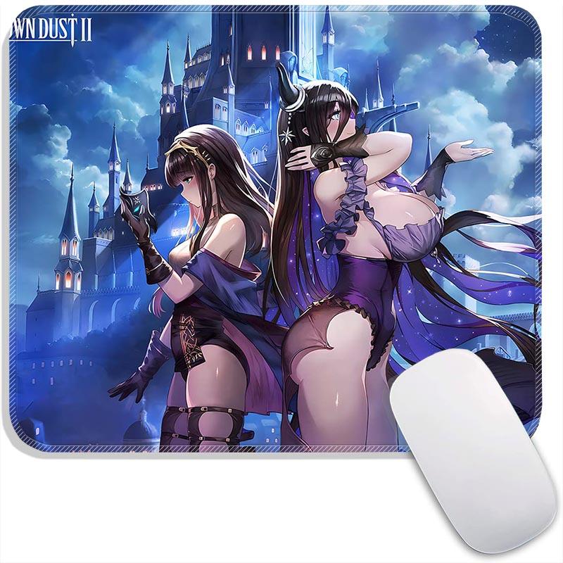 Anime B_Brown Dust II Mouse Pad Small Gaming Mousepad Gamer Non-Slip Edge Standard MousePads PC Compact Stitched Office Mousemat