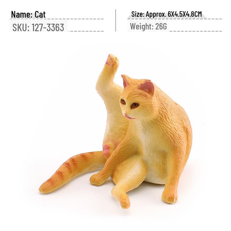 Cross-Border Mini Pet Cat Simulation Model: Orange, Fat, British Shorthair, Farm Cats Decoration Ornament