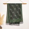 Scarf Autumn And Winter Thickened Scarf Ethnic Style Colored Tassel Travel With Cashew Flower