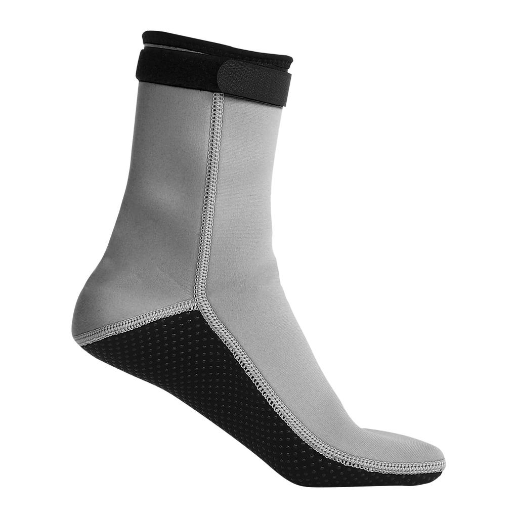 HISEA Snorkeling Socks Anti skid Anti cold for Swimming Diving 3MM Thickness(Grey XL)