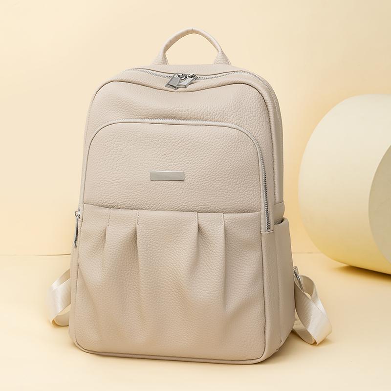 Women's Commuter Backpack Soft Leather Large Capacity Backpack