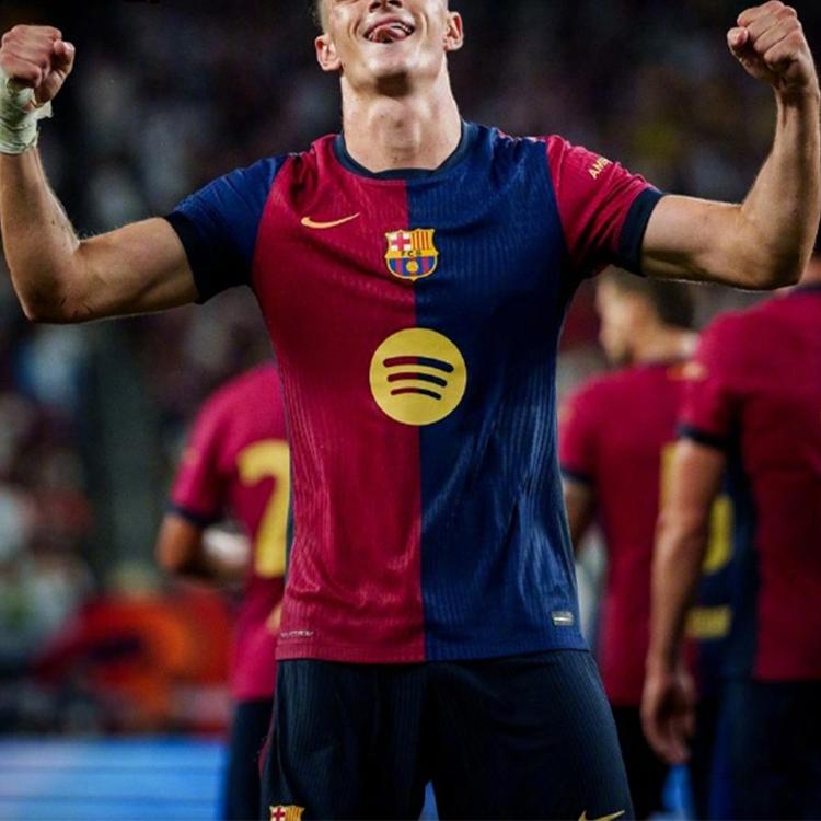 Nike Dri-FIT ADV 24-25 Barcelona Home Player Version Quick-Dry Slim Fit Short Sleeve Football Shirt Unisex Tops Red Blue FN8775-455